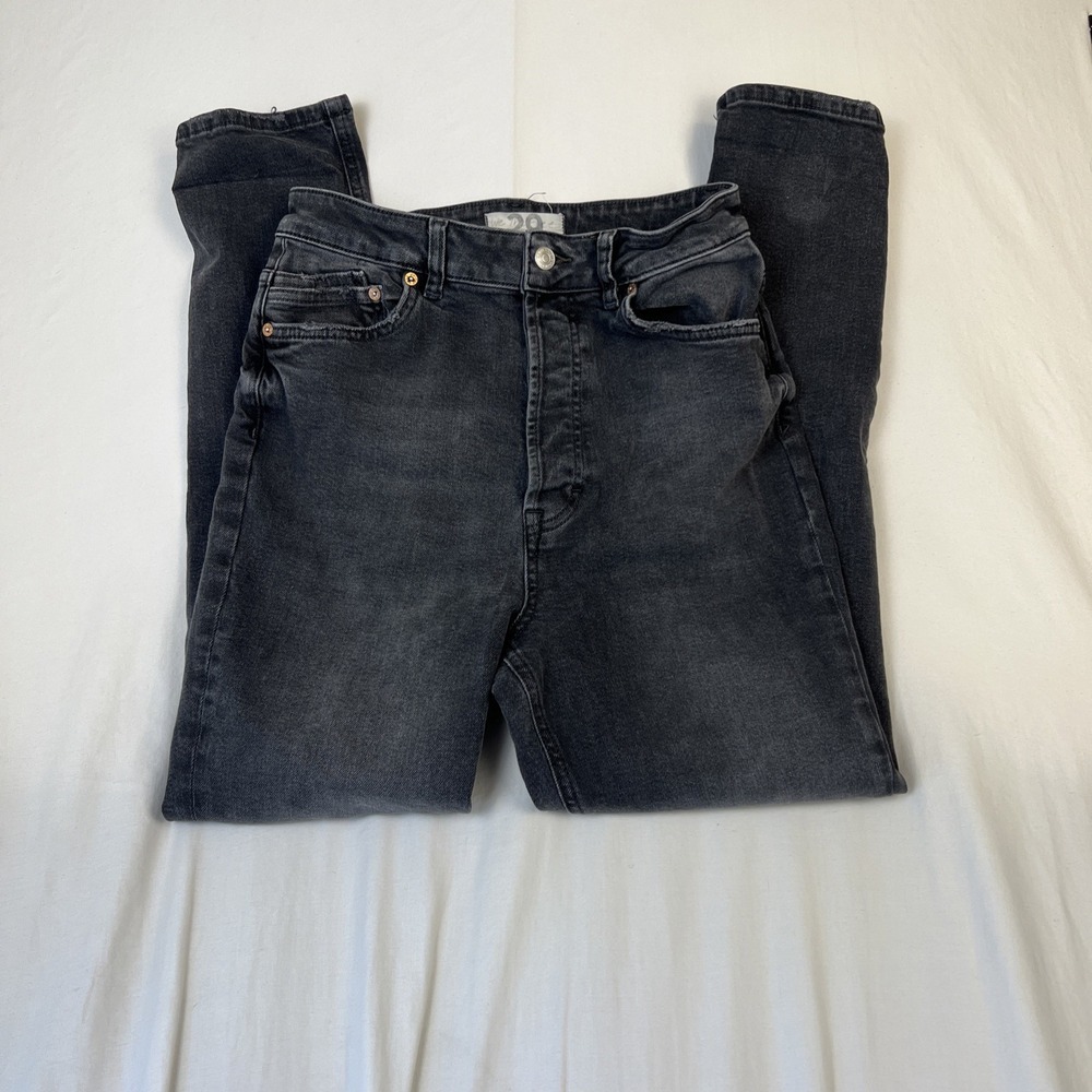 Free People We The Free High Rise Skinny Jeans Faded Black Distressed Size 29